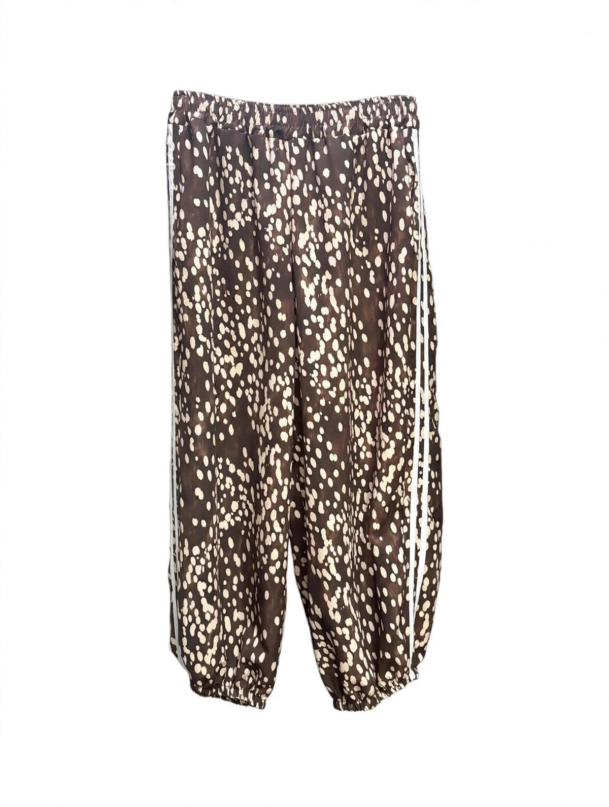 PANTALONE BALLOON ANIMALIER CON BANDE LATERALI-MODELLO MERAVIGLIA