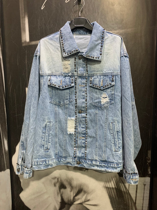 GIUBBINO JEANS BORCHIE