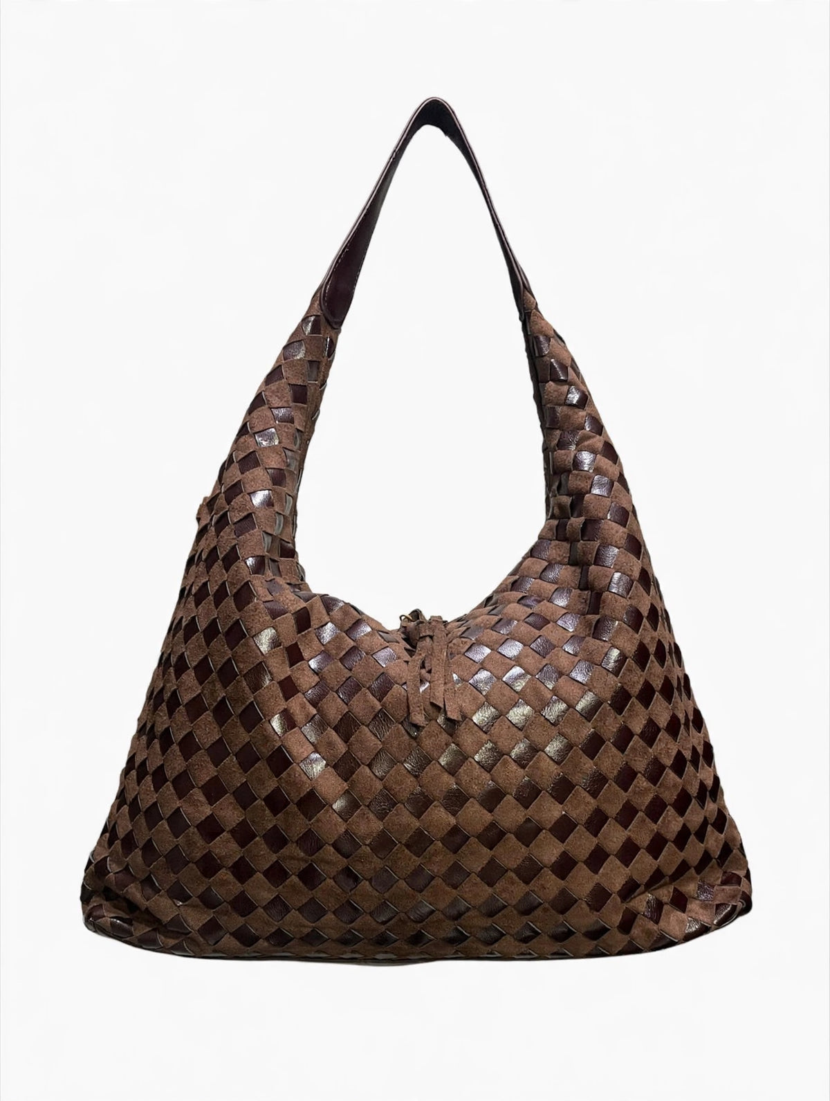 BORSA IN ECOPELLE INTRECCIATA