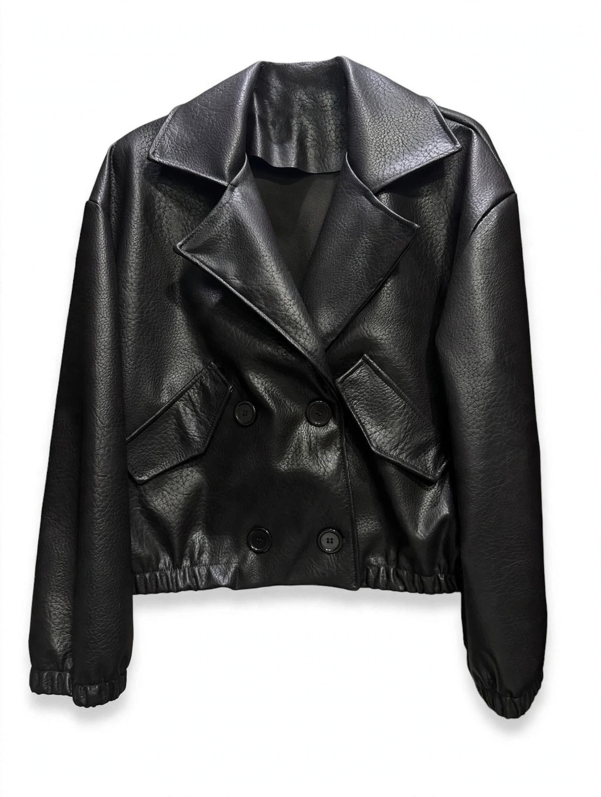 Bomber in ecopelle oversize