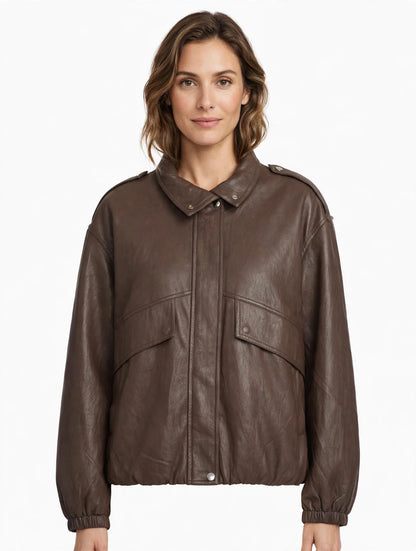 Bomber Oversize in Ecopelle