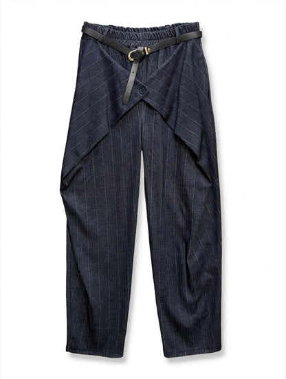 COORDINATO GESSATO BLU NAVY