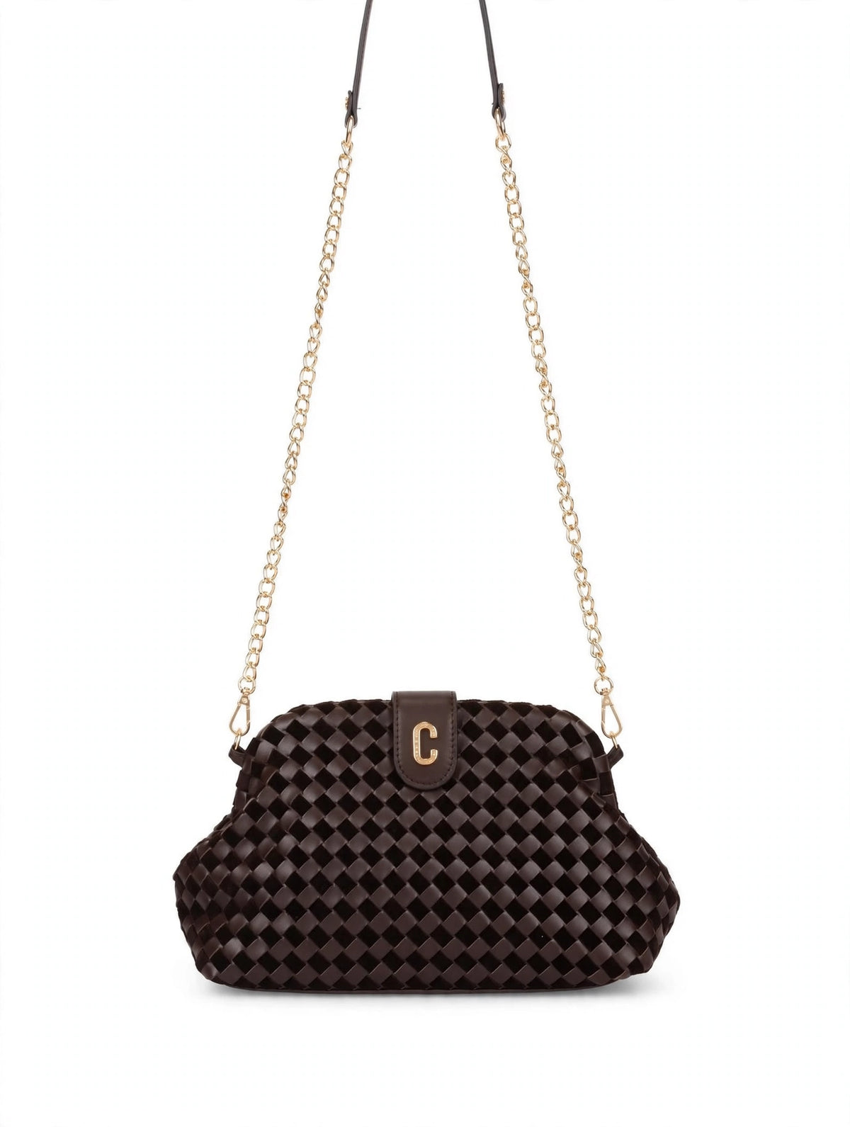 CLUTCH INTRECCIATA NERA