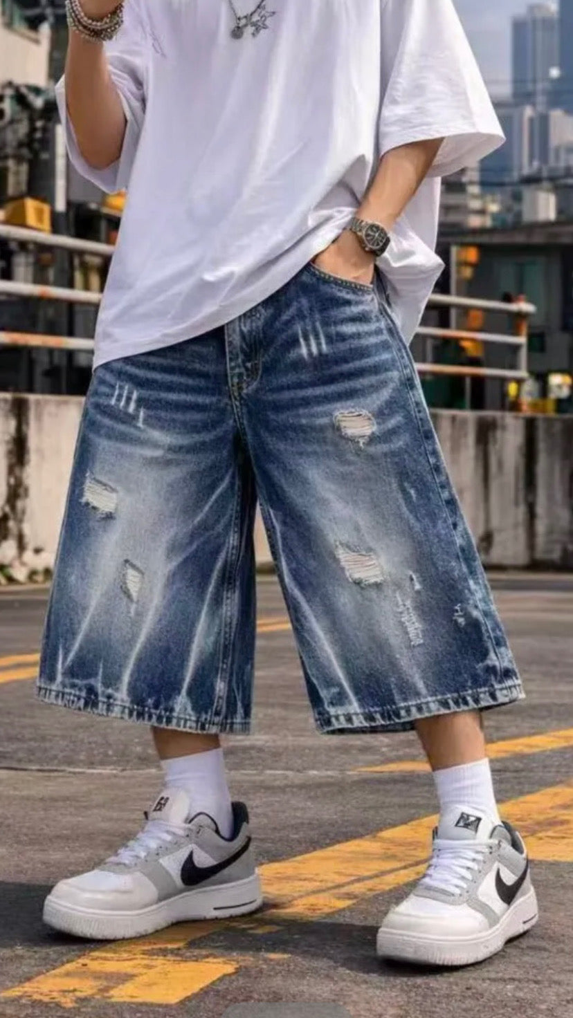 BERMUDA JEANS BAGGY