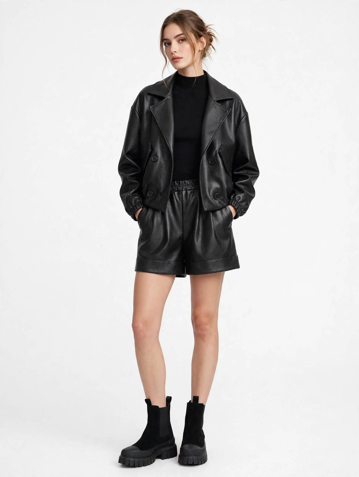 Shorts in ecopelle