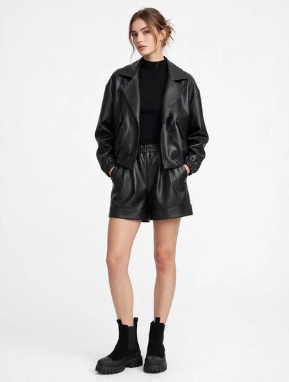 Shorts in ecopelle