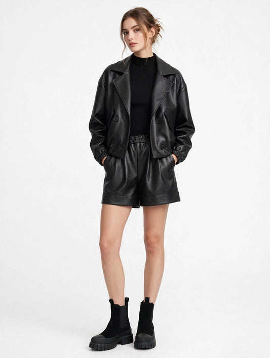 Shorts in ecopelle