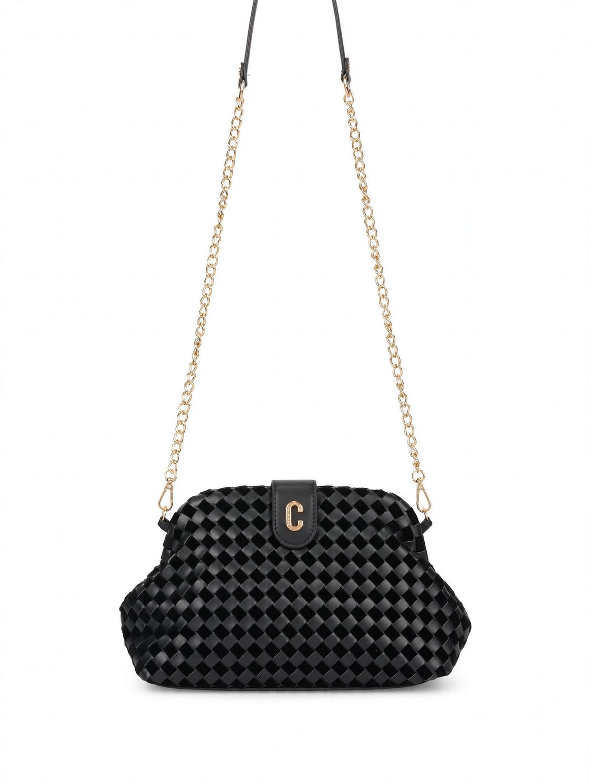 CLUTCH INTRECCIATA NERA