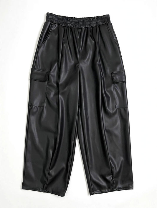 Pantalone Cargo in Ecopelle